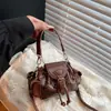 Bolso de Mano Mini Vintage de Letra en Relieve de Nicho de Moda para Niñas, Cartera de Monedas Cruzada Elegante y a la Moda para Niñas Pequeñas