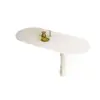 Juego de mesa y sillas de comedor de piedra sinterizada de lujo ligero color crema para el hogar, apartamento pequeño, mesa de comedor rectangular blanca pura minimalista moderna
