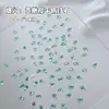 Broca de unha com zircônia de fundo plano, estilo nobre e chamativo, decoração de unha postiça com formato de coração, retangular, gota d'água, estilo misto