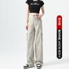 Monos de verano para mujer, de estilo nuevo, finos, de cintura alta, informales, de pierna ancha, adelgazantes, estilo americano pequeño, holgados, de secado rápido, pantalones deportivos