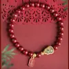 Pulsera de Jade Hetian, Pulsera de Cinabrio para Mujer, Pulsera Natural de Hebilla de Paz para Hombre, Regalo de Joyería, Pulsera de Cinabrio