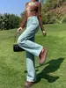 Jeans de Mujer Azul Claro Estilo Nuevo Verano 2026, Modernos de Corte Ajustado, Rasgados, de Cintura Alta, Pantalones Holgados de Pierna Recta Adelgazantes para Mujer