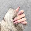 Esmalte de Uñas Postizas de Color Sólido Usable Longitud Media Manicura Europea Cuadrada Removible Calcomanías de Uñas Escarchadas