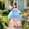Vestido de Verão para Meninas 2026 Novo Vestido de Princesa Sereia Infantil Menina Lolita Vestido de Festa de Aniversário