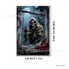 Nuevo cartel de ventana de Halloween de Amazon, cortinas de fantasma de terror, decoraciones de Halloween para fiestas interiores y exteriores