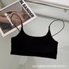 Chaleco exterior con tirantes finos en forma de U para la espalda, ropa interior de belleza, copa fija, top de algodón sin aros, envoltura para el pecho para niña