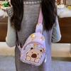 Bolsa Infantil Nova Primavera 2025 Desenho Animado Tecido de Nylon Ombro Transversal Peito Multifuncional Bolsa de Armazenamento para Bebê