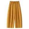 Pantalones de pierna ancha de cintura alta para mujer, pantalones casuales rectos holgados para mujer, adelgazantes, versátiles, pantalones largos, cintura elástica, sencillos, ocultan imperfecciones, para el día a día, transparentes
