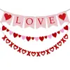 Decoração de Festa de Dia dos Namorados Transfronteiriça 2025 Bandeira Be Mine Conjunto de Cordão de Flores Love Xoxo Venda por Atacado Personalização