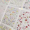 Livro vermelho pequeno fresco flor silvestre relevo é mais real simples não machuca unhas bonito 3d adesivos de unha pintura a óleo pequenas flores silvestres