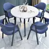 Juego de Mesa y Sillas Negociable para Cafetería, Tienda de Té de Leche, Mesa Redonda para Oficina y Ocio, Mesa de Comedor para Apartamento Pequeño, Estilo Nórdico para Uso en el Hogar