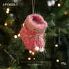 Novos Tecidos de Feltro Pelúcia Pingentes Luvas Botas Sapatos Enfeites de Árvore de Natal Pequenos Enfeites Decorativos Pingentes