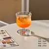 Copo Curto Estilo Ins de Vidro Retrô para Café Americano Gelado, Chá de Frutas, Bebidas Especiais, Suco