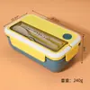Caixa de almoço de plástico com compartimentos estudante trabalhador de escritório grande capacidade caixa bento selada com tampa caixa de almoço térmica