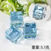 Cubo de Gelo Simulado Cubo de Gelo Transparente Saco Surpresa Par Glitter Fino Cubo de Gelo Luminoso Cápsulas de Gelo Pedra de Cristal Bar Adereços para Fotografia