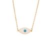 [Ice Meng] pingente de olhos de óleo gota personalidade colar de aço inoxidável corrente de clavícula simples N1457