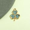 Pingente Trevo Acessórios Pingente com Folhas de Diamante Liga Acessórios de Joalheria DIY Brincos Pulseira Roupa Chaveiro