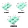 Molde de Silicona Navideño Nuevo Transfronterizo Horneado DIY Creativo Semicírculo Resistente a la Temperatura del Huevo Molde para Pastel de Silicona de 6 Piezas
