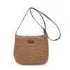 Bolsa Transversal de Palha de Ráfia Personalizada, Nova Bolsa Tecida Feita à Mão, Versátil de Grande Capacidade com Zíper para Férias na Praia para Mulheres
