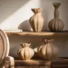 Jarrón de Cerámica China de Nuevo Estilo Jingdezhen, Decoración de Lujo Ligero de Gama Alta, Decoración Artística Suave para Habitaciones Modelo, Arreglo de Flores Secas