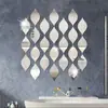 Adesivos de Parede Acrílicos Populares em Forma de Gota de Água Transfronteiriços Autoadesivos Sem Perfuração Espelhados Decoração de Parede de Fundo para Sala de Estar, Quarto, Sofá