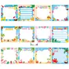 Ub144 Notas Adesivas Quadradas Coloridas de Verão Papelaria Notas Adesivas Diário DIY Chinelos e Sorvete Material Notas Adesivas