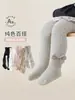 Nuevos y elegantes leotardos de bebé para otoño e invierno con decoración de lazo, adecuados para actuaciones de bebés y atuendos de princesa, edades 0-6 años