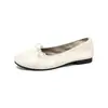 Wei Wei Girl 203-32 Punta Redonda Corte Bajo Moño Planos Slip-on Zapatos Planos de Ballet Planos Suaves Cómodos