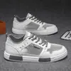 Zapatos para Hombre Estilo Nuevo Transpirables Delgados Malla Hueca Estilo Coreano Tendencia Tenis Blancos Caña Baja Zapatos Trendy para Exteriores