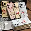Bufanda de Dibujos Animados Cachorro Funda de Teléfono Compatible con Teléfono Apple 17promax iPhone16 Huawei Ventana de Corazón