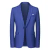 Blazer casual masculino de fronteira da Amazon, tamanho europeu, de um botão, corte slim, jaqueta de terno resistente a rugas