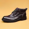 Envío en 5 díasBotas de Cuero de Caballo para Hombre, Lavadas, Hechas a Mano Goodyear Amejaji Workwear Botas Martin para Invierno