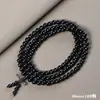Pulsera de Sándalo Negro Sándalo Morado Pulsera de Sándalo Seiko para Hombre Pulsera de Sándalo Cuentas de Buda de Agujero Pequeño Rosario de 108 Cuentas para Mano de Mujer Fabricante