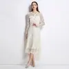 Estilo Foto Real Transfronteiriço Estilo Pequeno Chanel Conjunto de Saia e Blazer Solúvel em Água Luxo Leve Sensação de Alta Qualidade Conjunto de Duas Peças