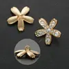 Botones Metálicos Pequeños tipo Chanel con Pedrería para Abrigos, Suéteres, Vestidos, Botones Decorativos Cosidos a Mano, Versátiles Accesorios DIY para Zapatos y Sombreros