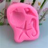 4-Hole Ocean Series Concha Sea Star Hippocampus Shell Sea Shell Silicone Molde Fold Sugar Chocolate Baking Drop Molde