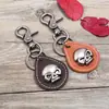 Llavero Popular Retro de Aleación y Cuero con Calavera Europeo y Americano Accesorio Unisex