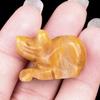 2119-1in Ametista Tiger Eye Stone Dongling Jade Mouse Ornaments Escultura Pequeno Animal Decoração de Mesa para Casa Ornamentos
