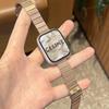 Correa de metal de acero inoxidable de bambú para applewatch10 generación apple watch iwatch senior mujer SE