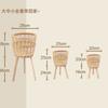 Soporte de Flores Tejido de Bambú, Soporte de Flores de Madera, Soporte de Plantas Verdes de Piso, Macetero de Balcón, Soporte de Flores de Balcón Tejido a Mano de Madera Maciza, Certificación Transfronteriza