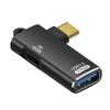 Convertidor USB 3.0 de alta velocidad tipo C para transferencia OTG, carga rápida para teléfono móvil y tableta, 100 W, 2 en 1