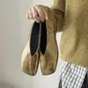 Zapatos Planos de Piel de Vaca de Primera Capa con Boca Baja para Mujer, Nuevo Estilo Primavera Temprana, Piel Genuina por Dentro y por Fuera, Zapatos de Puntera Cuadrada de Caña Baja Dorados y Plateados para Mujer