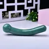 Punta de cristal verde aventurina natural de 18 cm para masaje, bolígrafo de punta, varita de masaje, varita vulvar, gema, pene, Yin
