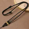 Collar de Cuerda con Cuentas Transparentes de los Doce Signos del Zodiaco Colgante Tejido a Mano Cuerda para Colgar Correa para el Cuello Ajustable para Hombres y Mujeres
