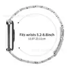 Adecuado para Correa de Reloj Xiaomi 8/9/10Pro, Correa de Reloj Redmi 4/5/6 de Acero Inoxidable Delgada con Hebilla de Deslizamiento de Cinco Perlas