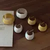 Pendientes de Plata de Ley S925 Estilo Coreano Diseño de Nicho Artesanía de Tallado en Oro Retro Pendientes de Textura Simple Estilo Coreano Venta al por Mayor