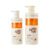 Frasco cilíndrico pet de emenda oco para gel de banho 700ml frasco de shampoo com pressão frasco cosmético de lavagem e proteção