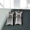 Pendientes de Estilo Étnico Miao Nuevos 2021 Versátiles para Mujer Étnicos Retro Pendientes de Pavo Real Súper Hada Metabo