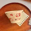 Color Bajo Vidriado Cerámica Hogar Dormitorio Rubor Cereza Gato Ins Corazón Femenino Bol de Arroz Bol de Yogur Bol de Postre Bol para Huevo al Vapor