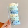 Goma para el pelo azul sal marina de verano para niños, Cuerda elástica alta para coleta, Accesorio simple y elegante para coleta alta